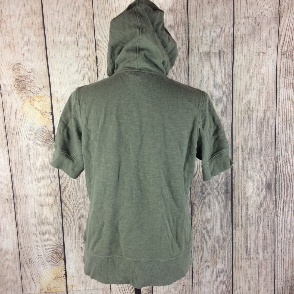 Eddie Bauer Short Sleeve Hooded Zip Sweatshirt ~ L - Picture 2 of 6